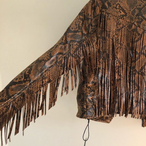 BLANK NYC animal print fringe moto jacket - Picture 15 of 15